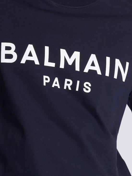 26SS 발망 반팔 티셔츠 GH1EG000BD45 SIV Blue - BALMAIN
