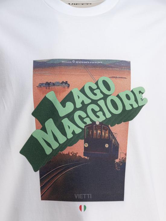 26FW 비에티 반팔 티셔츠 TSHIRT POSTERLAGO MAGGIORE White - VIETTI MERCHANDISE