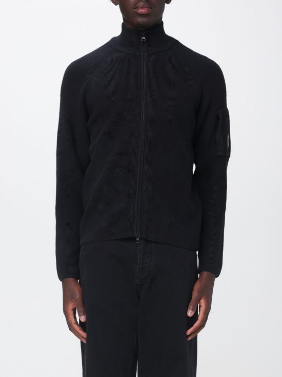 26FW 씨피 컴퍼니 집업 니트 21CMKN058A110754A 999 Black