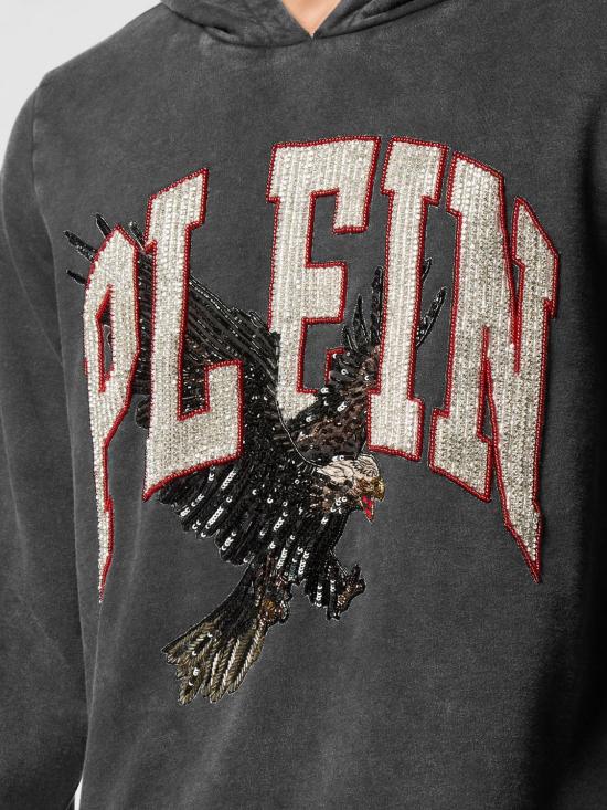 26SS 필립 플레인 후드 티셔츠 AAECMJB3896PTE180N 02 Black - PHILIPP PLEIN