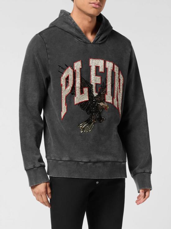 26SS 필립 플레인 후드 티셔츠 AAECMJB3896PTE180N 02 Black