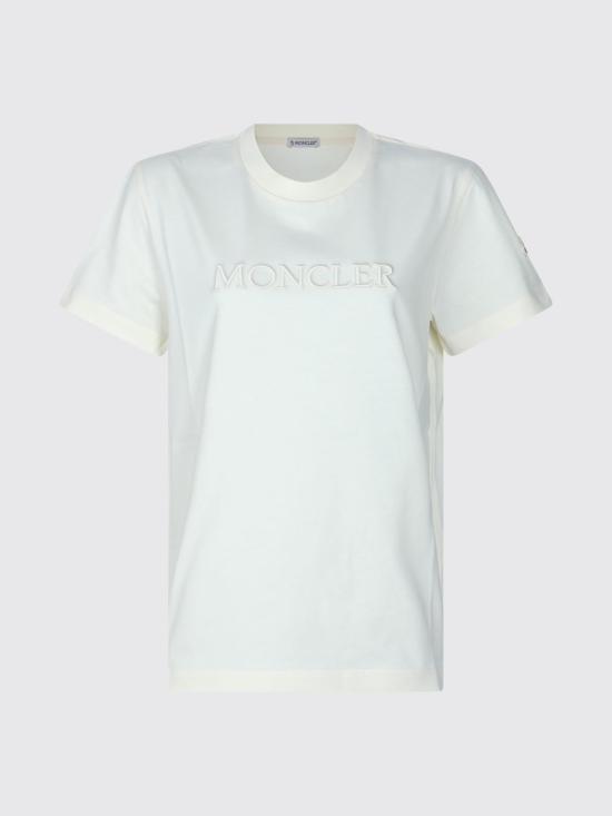 26FW 몽클레어 반팔 티셔츠 L20938C0002189AUO 037 Yellow Cream
