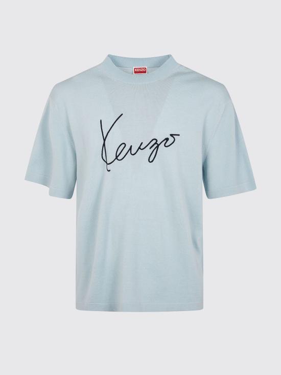 26FW 겐조 반팔 티셔츠 FG65TO8073LB 64 Blue - KENZO