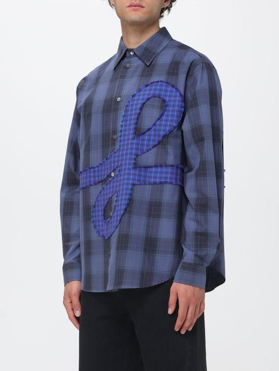 26SS 로에베 플레이드 코튼 셔츠 H526Y05WG9 5110 Blue - LOEWE