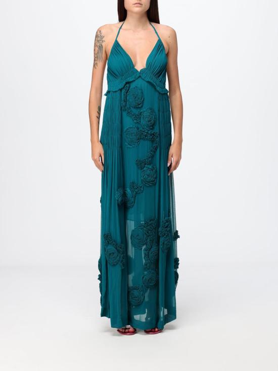26SS 드리스 반 노튼 롱 원피스 0110323376 508 Petroleum Blue