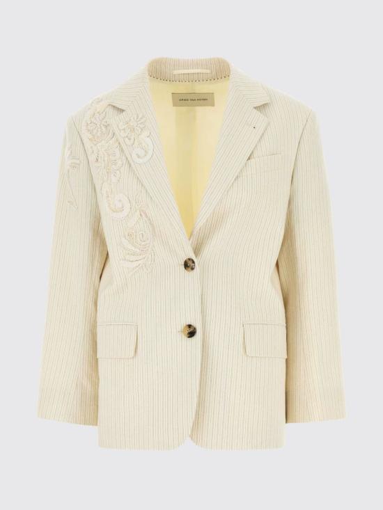 26SS 드리스 반 노튼 수트 자켓 2610104233360 005 Ecru - DRIES VAN NOTEN