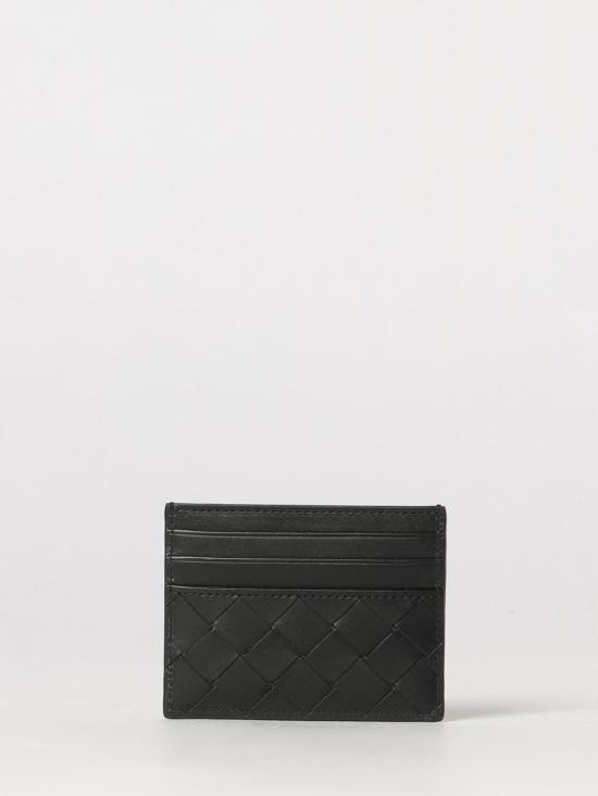 26FW 보테가베네타 인트레치아토 크레딧 카드 케이스 743209VCPQ3 8803 Black - BOTTEGA VENETA