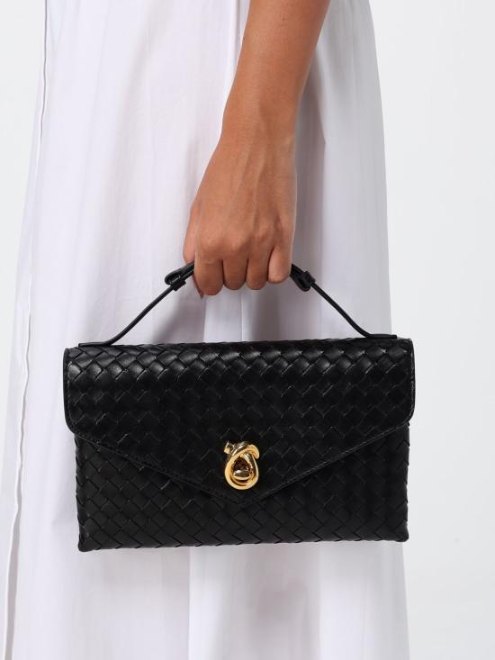 26FW 보테가베네타 노트 락 크로스바디백 817191V08Z0 1019 Black - BOTTEGA VENETA