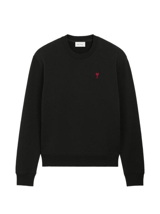 26FW 아미 스몰 하트 로고 스웨트셔츠 BFUSW035730 001 Noir