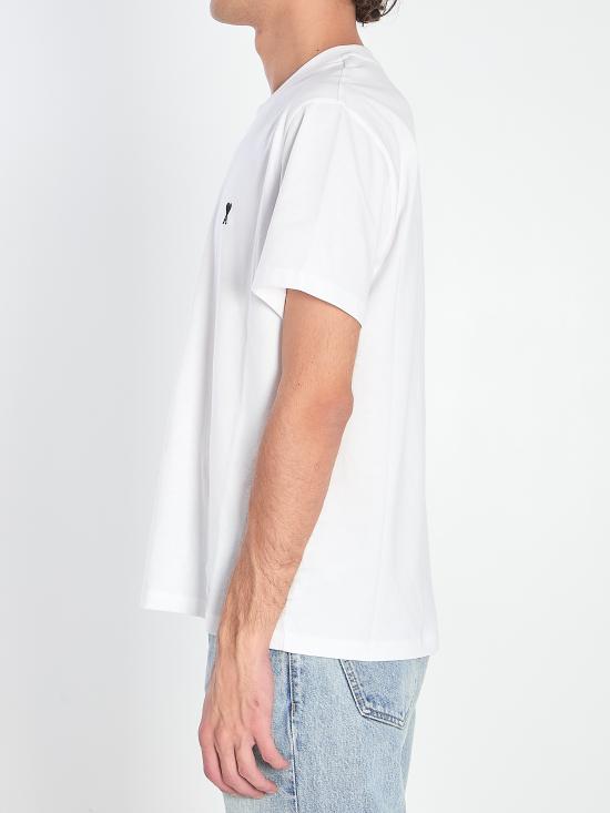 26FW 아미 스몰 하트 로고 라이트 코튼 저지 티셔츠 HTS346 724100 WHITE - AMI