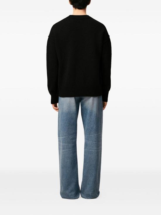 26FW 아미 빅 하트 울 크루넥 스웨터 UKS838 018009 BLACK - AMI
