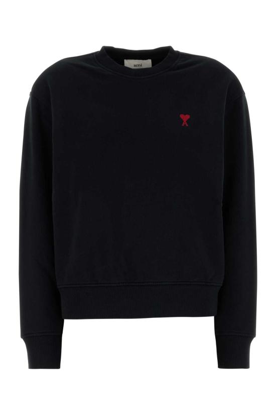 26FW 아미 스몰 하트 로고 스웨트셔츠 BFUSW035 730001 BLACK