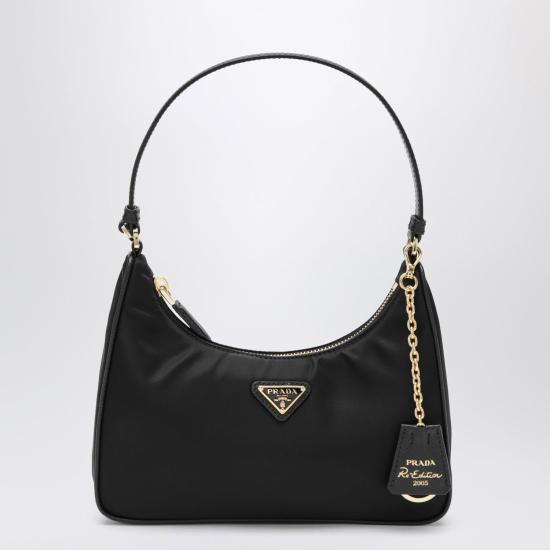 26FW 프라다 리에디션 2005 리나일론 앤 사피아노 미니 백 1N204P R064 F0632 BLACK DOM