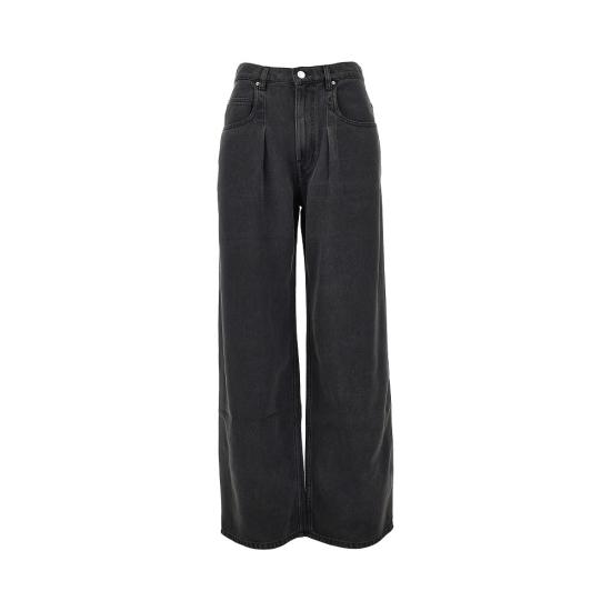 26FW 이자벨마랑 로다이나 가먼트 다이드 데님 진 로다이나 가먼트 다이드 데님 진 PA0554FAB1H07I Black