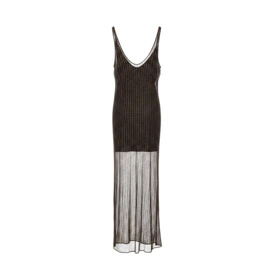 26FW 베누자 롱 원피스 DS005D Brown - VENUJA