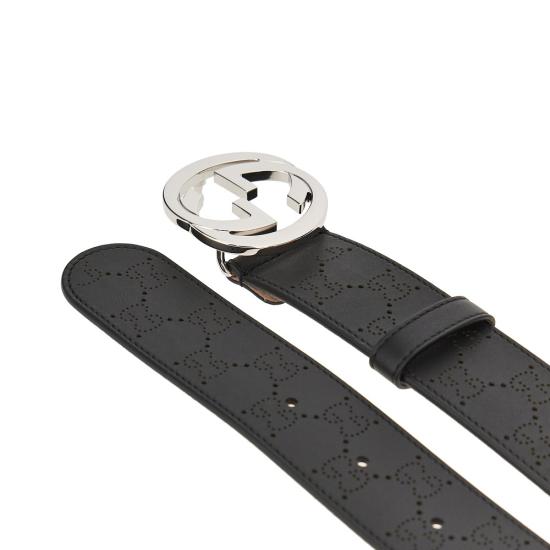 26FW 구찌 인터로킹 G 버클 벨트 863302AAG2G Black - GUCCI