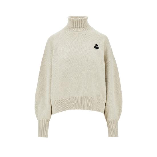 26FW 이자벨마랑에뚜왈 나샤 울 코튼 스탠드업 칼라 스웨터 PU0663FAC1L17E Grey