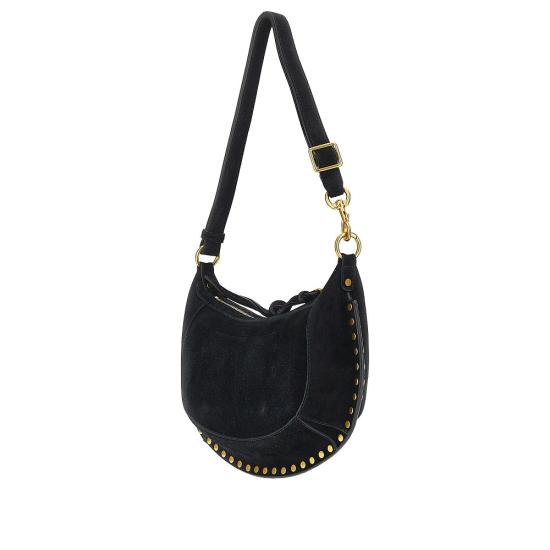 26FW 이자벨마랑 오스칸 문 스웨이드 카프스킨 레더 숄더백 PP0003FAA3C32M Black - ISABEL MARANT