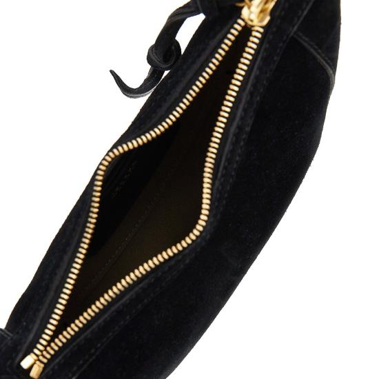 26FW 이자벨마랑 오스칸 문 스웨이드 카프스킨 레더 숄더백 PP0003FAA3C32M Black - ISABEL MARANT