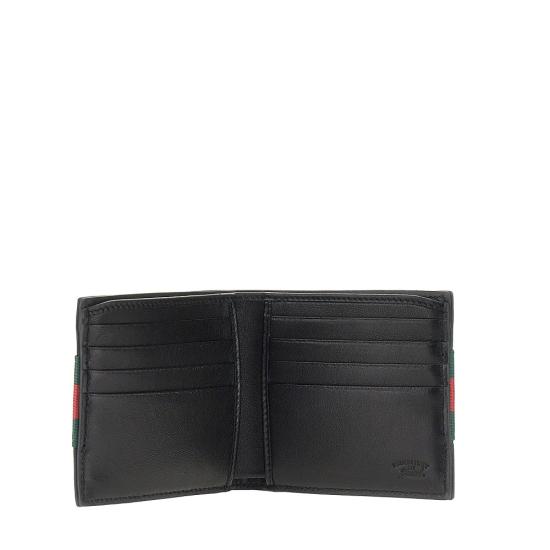 26FW 구찌 웹 트레이드 마크 반지갑 867269AAGIT Black - GUCCI