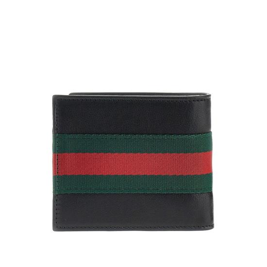 26FW 구찌 웹 트레이드 마크 반지갑 867269AAGIT Black - GUCCI