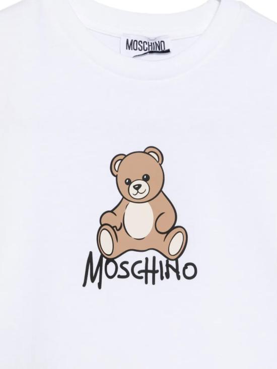 26FW [키즈] 모스키노 티셔츠 HNM05VLAA10 10101 Bianco - MOSCHINO