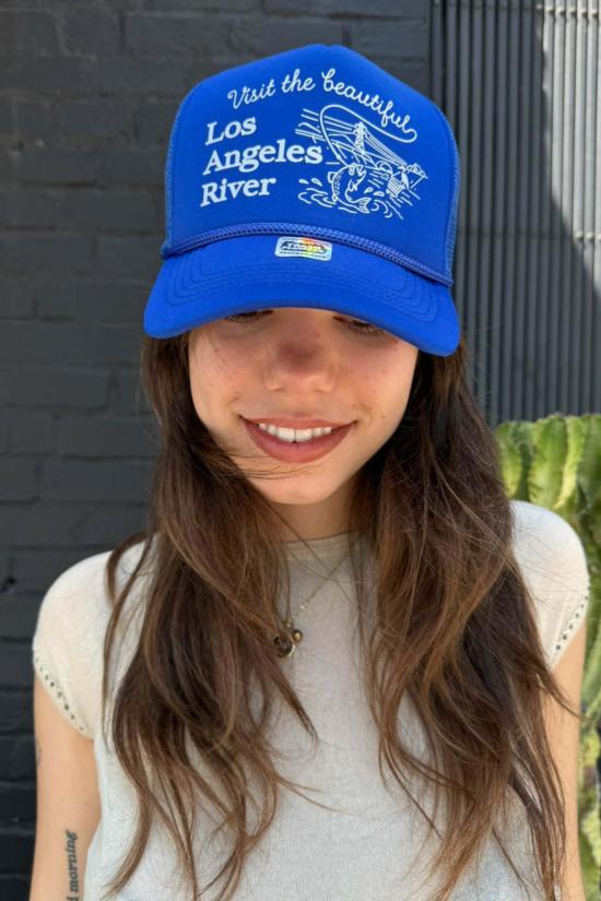  Trash Flower Trucker Hats 모자 쓰레기 꽃 트럭 운전사  La River 트럭 운전사 를 방문하세요 - OTHER BRANDS