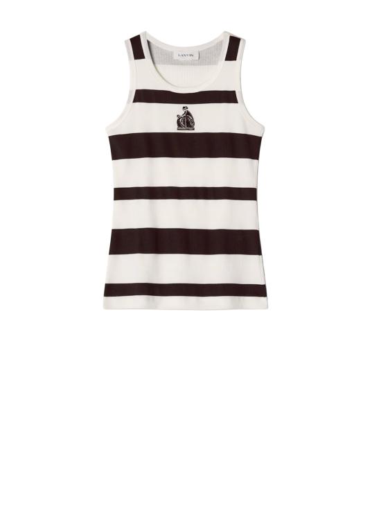 26SS 랑방 긴팔 티셔츠 RW TS0067 J319 E26 1000 BLACK WHITE