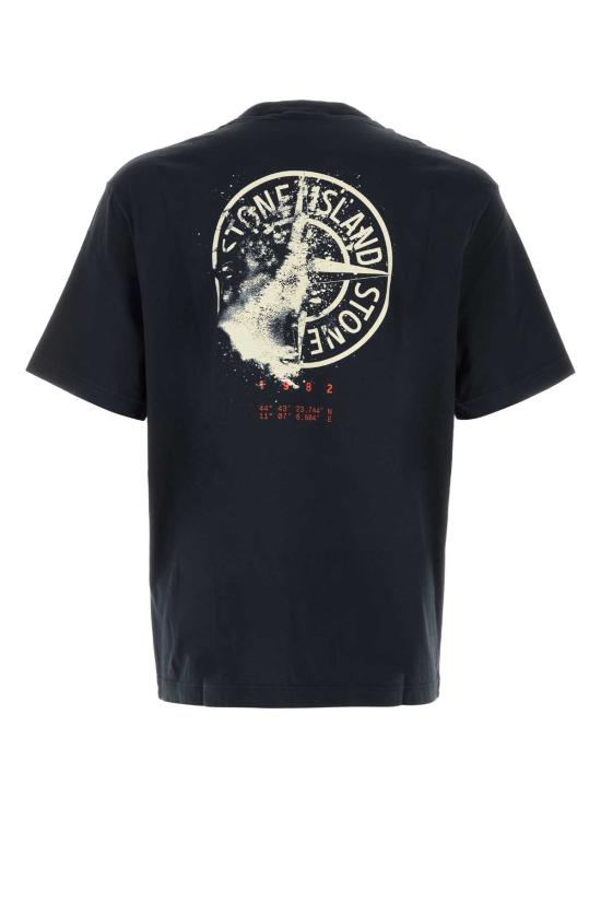 26FW 스톤 아일랜드 그래픽 프린트 오가닉 코튼 반팔 티셔츠 L2S152100001S0534 V002A Blue - STONE ISLAND