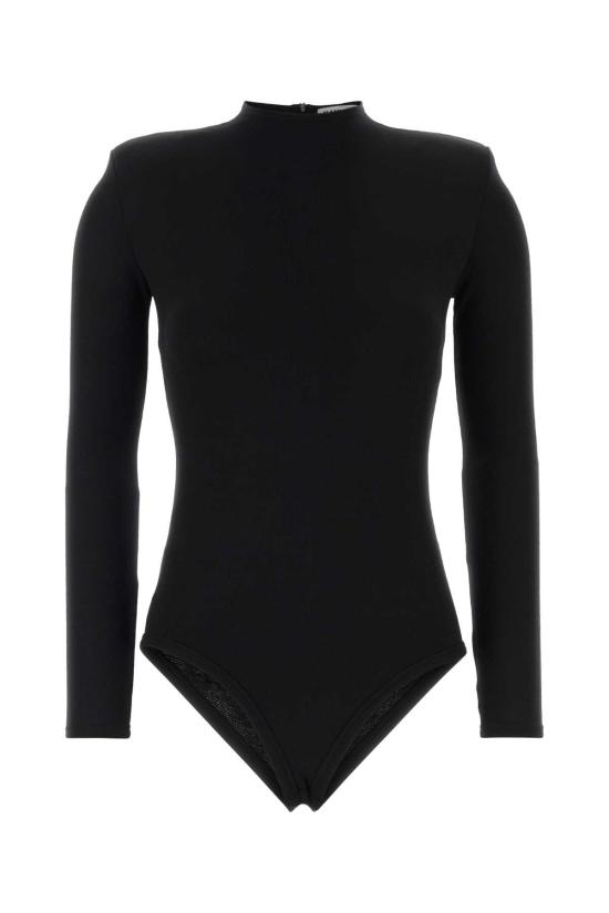 26FW 질샌더 바디수트 티셔츠 J03NC0355J20406 001 Black