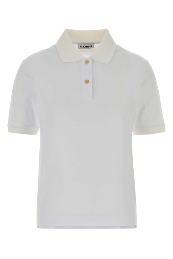 26FW 질샌더 폴로 티셔츠 J02GL0122J20374 100 White