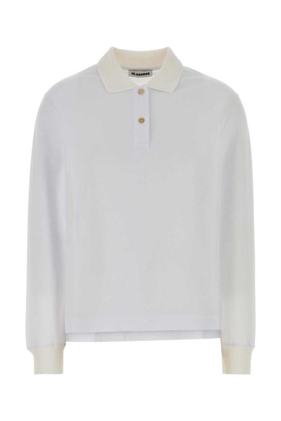 26FW 질샌더 폴로 티셔츠 J02GL0121J20374 100 White