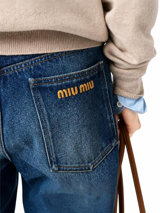 26FW 미우미우 스트레이트 팬츠 GWP574SOOO6019 F0008 BLEU - MIU MIU