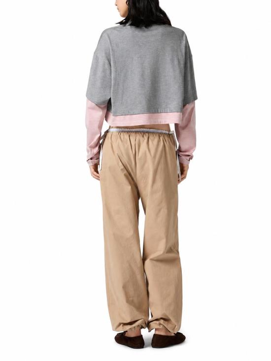 26FW 미우미우 긴팔 티셔츠 MJL135SOOO17OR F0L5D GRIGIO BEGONIA - MIU MIU