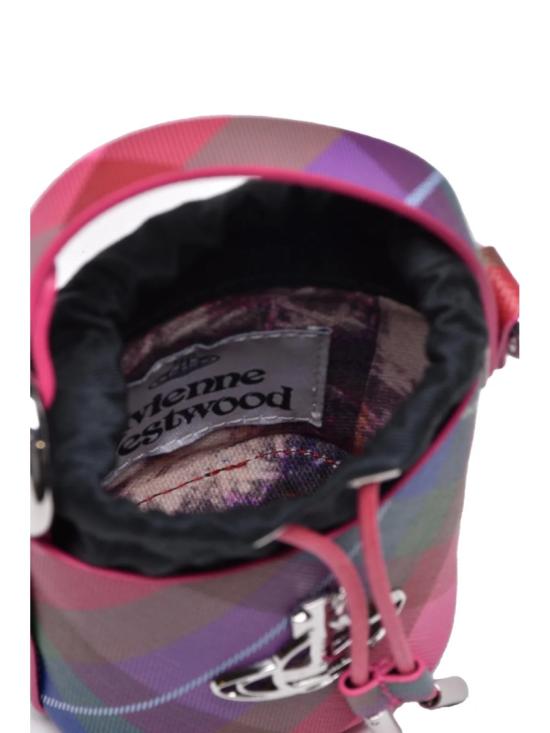 25FW 비비안웨스트우드 숄더백 비비안 웨스트우드 미니 데이지 , 멀티컬러 체크 패턴 - VIVIENNE WESTWOOD