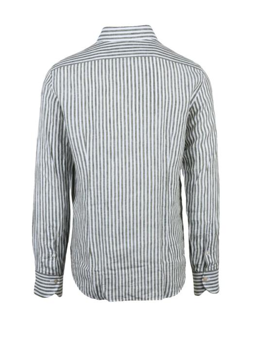 25SS Grigio 셔츠 흰색과 녹색 줄무늬 린넨 - OTHER BRANDS