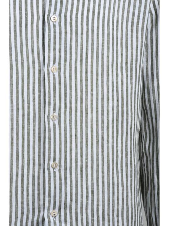 25SS Grigio 셔츠 흰색과 녹색 줄무늬 린넨 - OTHER BRANDS