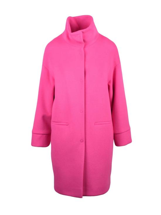 25FW 올리보 호리가미 코트 푸시아 버진 울 혼방 셰닐