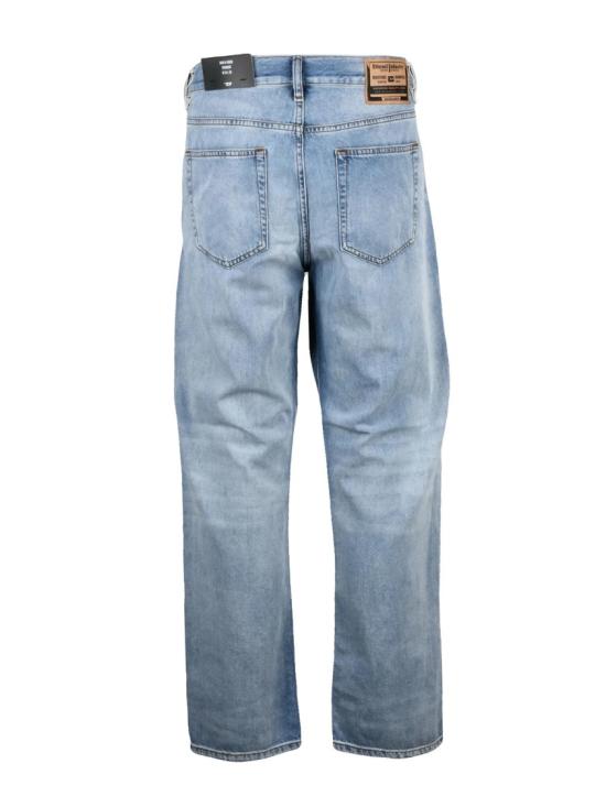 25FW 디젤 데님 팬츠 연한 파란색 면 소재 스트레이트 진 - DIESEL