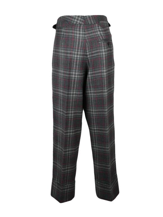 25FW 비비안웨스트우드 스트레이트 팬츠 체크무늬 와이드  (하이웨이스트 디자인) - VIVIENNE WESTWOOD