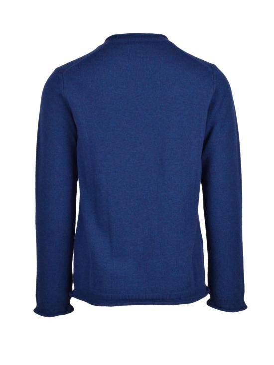 25FW 꼼데가르송 스웨터 고급스러운 블루 울 소재의 크루넥 스웨터 - COMME DES GARCONS