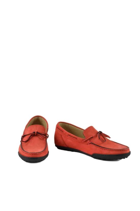  Calo 로퍼 장식용 리본이 달린 모카신 스타일의 빨간색 가죽 - OTHER BRANDS