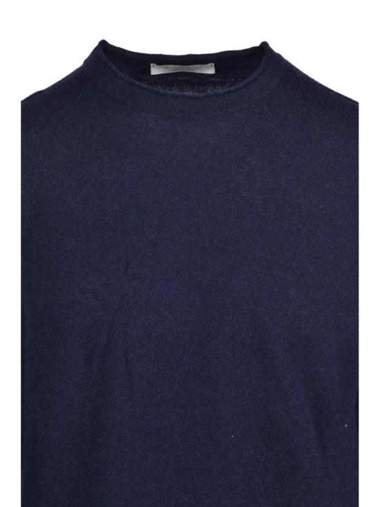 25FW 울앤코 스웨터 섬세한 니트 질감의 짙은 파란색 크루넥 풀오버 - WOOL & CO