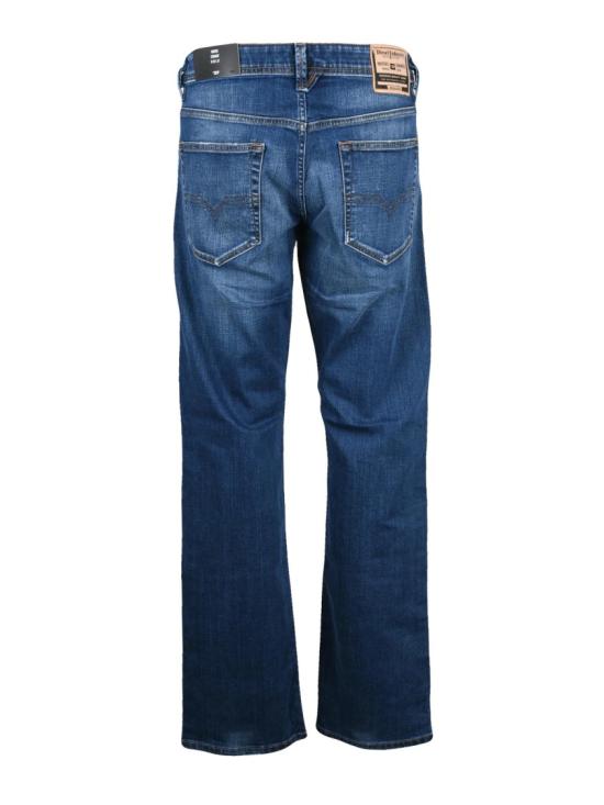 25FW 디젤 데님 팬츠 마키 블루 코튼 블렌드 스트레이트 레그 진 - DIESEL