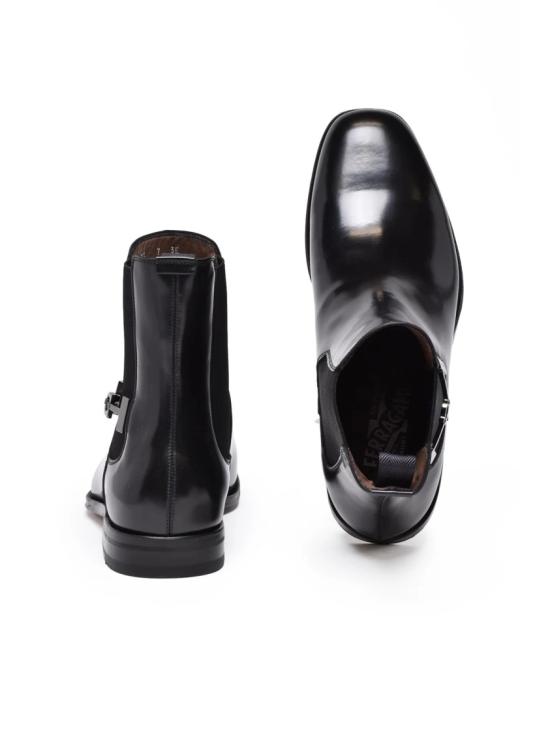 25FW 살바토레 페라가모 부츠 블랙 가죽 이시도로 - SALVATORE FERRAGAMO