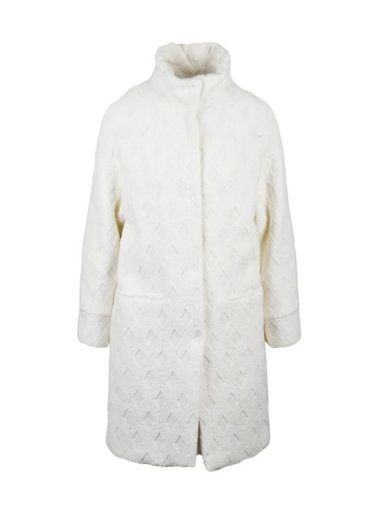 25FW 올리보 호리가미 코트 흰색 버진 울 혼방