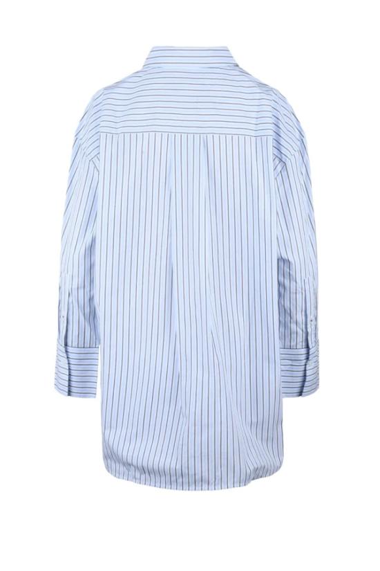  타미힐피거 셔츠 흰색과 연한 파란색 줄무늬 셔츠 - TOMMY HILFIGER