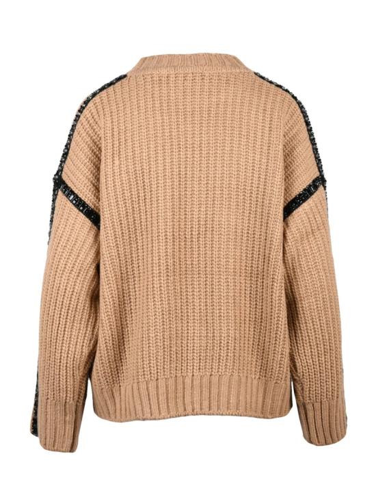 25FW 에센셜앤트워프 스웨터 알파카와 울 혼방 소재의 오버사이즈 베이지 스웨터 - ESSENTIEL ANTWERP