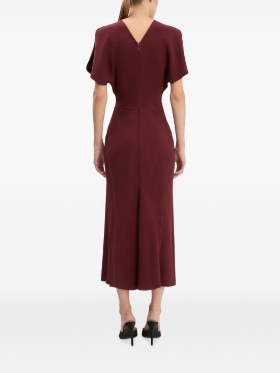 26FW 빅토리아 베컴 롱 원피스 1226WDR005227A BURGUNDY Bordeaux - VICTORIA BECKHAM