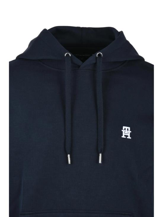 25SS 타미힐피거 탑 파란색 후드 면 스웨트셔츠 - TOMMY HILFIGER